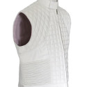 Justin Bieber Quilted Design White Leather Vest