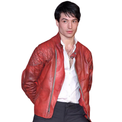Ezra Miller Justice League Primer Red Leather Jacket