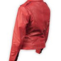 Red Leather Flashback Biker Jacket
