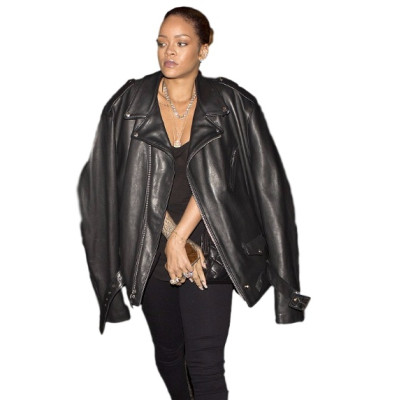 Rihanna Bomber leather Jacket