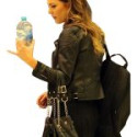 Sam Frost Shoulder Patches Black Leather Jacket For Women