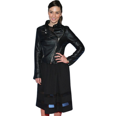 Sara Bareilles Black leather Jackets