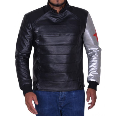 Sebastian Stan Silver Sleeve Jacket