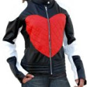 Singer Kylie Minogue Red Heart Jacket