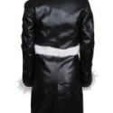 Singer Selena Gomez Fur leather Coat
