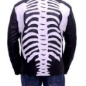 Skeleton Sketch Men’s Black Motorcycle Jacket