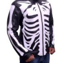 Skeleton Sketch Men’s Black Motorcycle Jacket