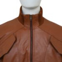 Slim Fit Bomber 4 Pockets Leather Jacket