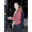 Spiderman 2 Lily Collins leather Jacket