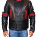 Star Patch Mens leather Jacket