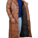 Stylish trench leather coat For Men