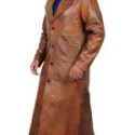 Stylish trench leather coat For Men