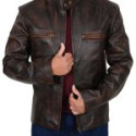 Tom Cruise The Kennedys Premiere Distressed Leather Jacket