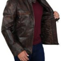 Tom Cruise The Kennedys Premiere Distressed Leather Jacket