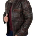 Tom Cruise The Kennedys Premiere Distressed Leather Jacket