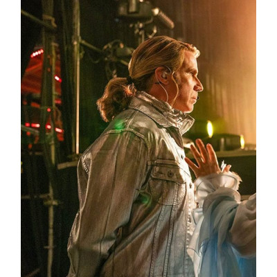 Will Ferrell Eurovision Song Contest Silver Leather Jacket