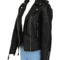 Women Diamond Quilted Leather Jacket