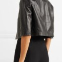 Women’s Black Real Leather Coat In The Good Fight