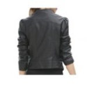 Women’s Slim Fit Biker Coat In Black