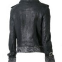 Women’s Vintage Leather Bomber Jacket In Black